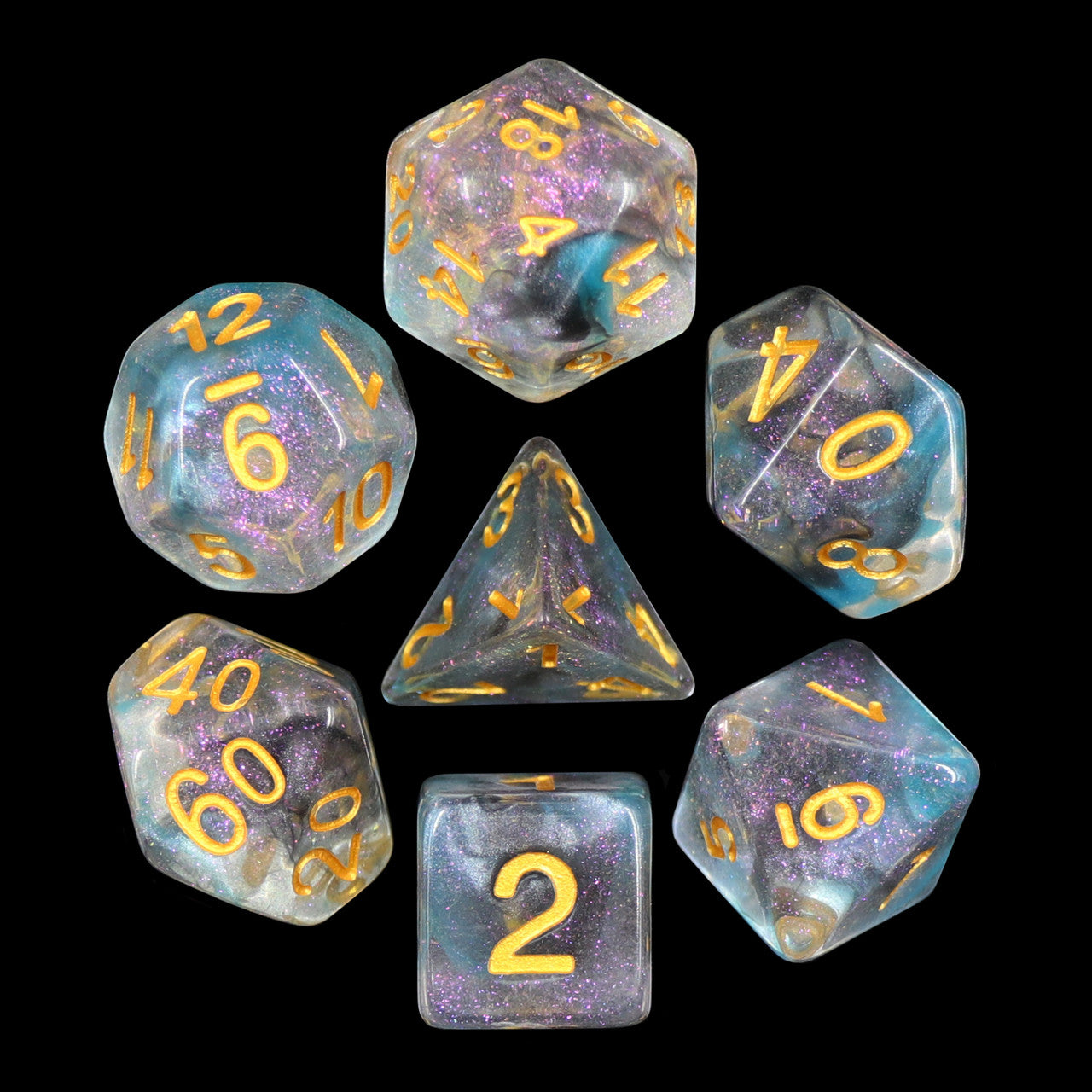 Luminous Shade Polyhedral 7pc Dice Set